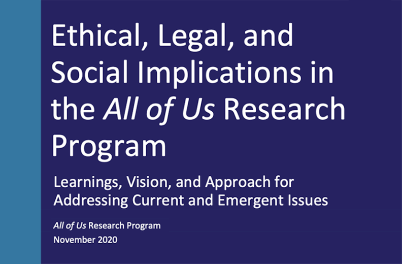 graphic for title: Ethical, Legal, and Social Implications in All of Us