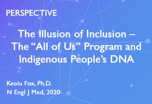 The Illusion of Inclusion - Keoplu Fox, PhD title in NEJM